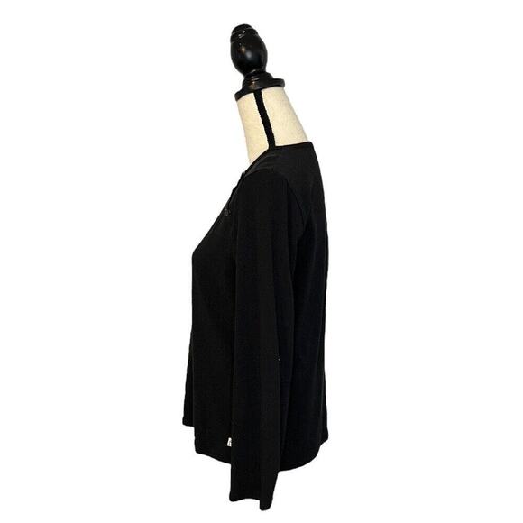 DUCK HEAD Black Long Sleeved TOP Shirt Women's Size MEDIUM Cotton Blend Casual - Picture 3 of 6